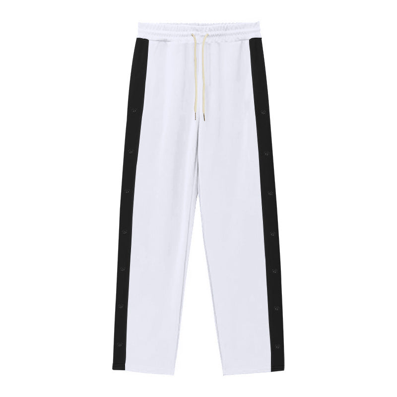Herren Sportliche Trainingshose mit Knopf-Design und elastischem Bund Echoarchiv
