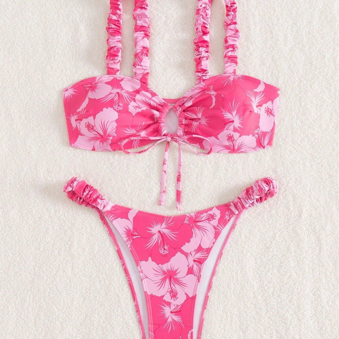 Damen Hochgeschnittener Bikini mit Rüschendetails – Maréssa