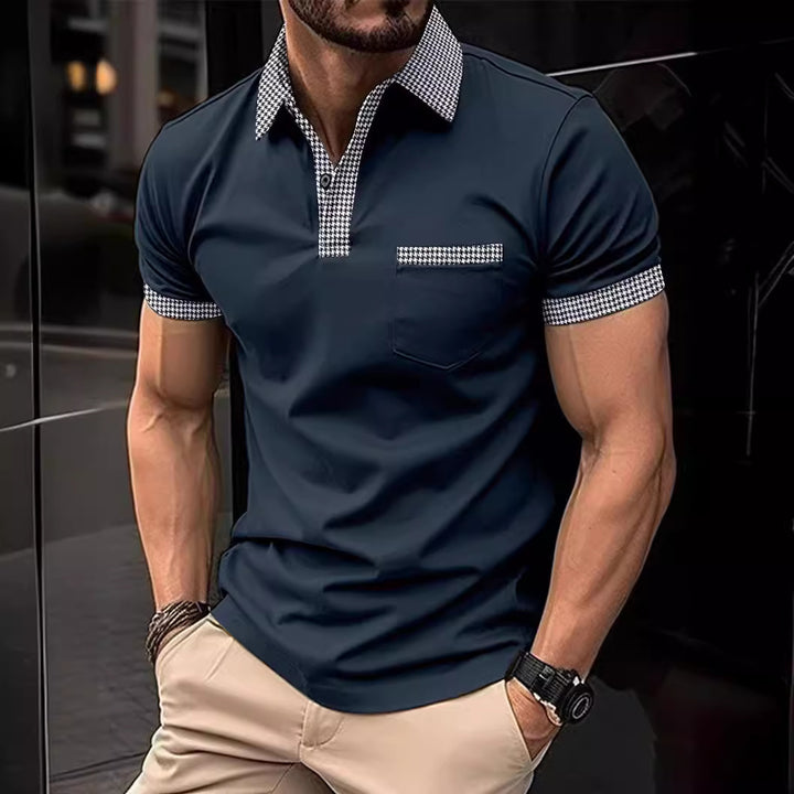 Herren Polohemd mit modernem Kragen und praktischer Brusttasche Echoarchiv
