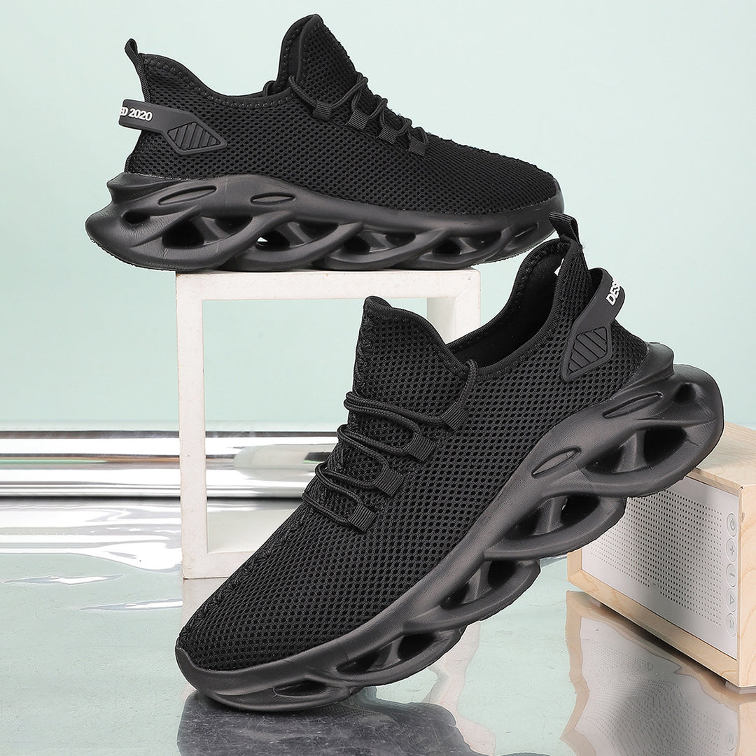 Unisex innovative Mesh‑Runner mit belüfteter Wabenstruktur, skulpturierter Hohlkern‑Plateausohle und sockenähnlichem Schaft – Norré