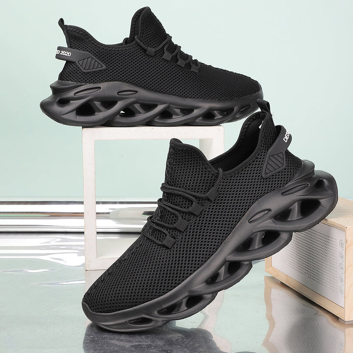 Unisex innovative Mesh‑Runner mit belüfteter Wabenstruktur, skulpturierter Hohlkern‑Plateausohle und sockenähnlichem Schaft – Norré