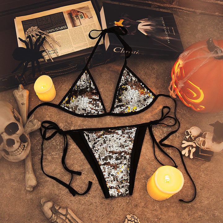 Damen Glitzernder Bikini mit raffinierten Rückendetails Echo Archiv