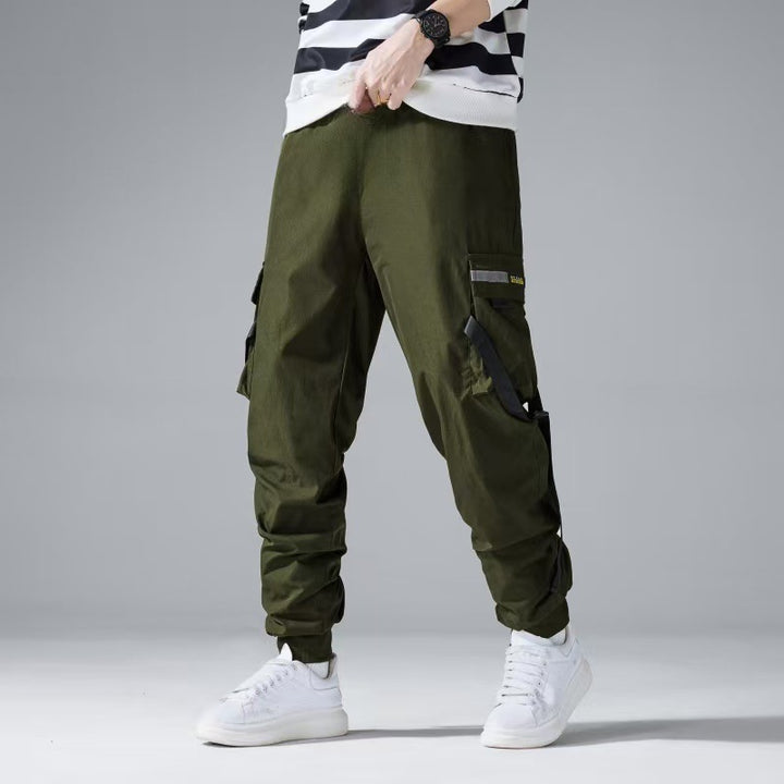 Herren Tech-Cargo-Jogginghose mit Multifachtaschen, Zugbändern & elastischen Bündchen Echo Archiv