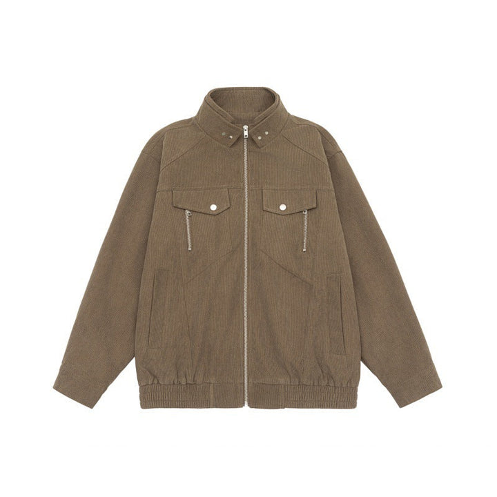 Herren Kurzjacke aus Teddy‑Fleece mit Stehkragen, aufgesetzten Brusttaschen und durchgehendem Reißverschluss Echoarchiv