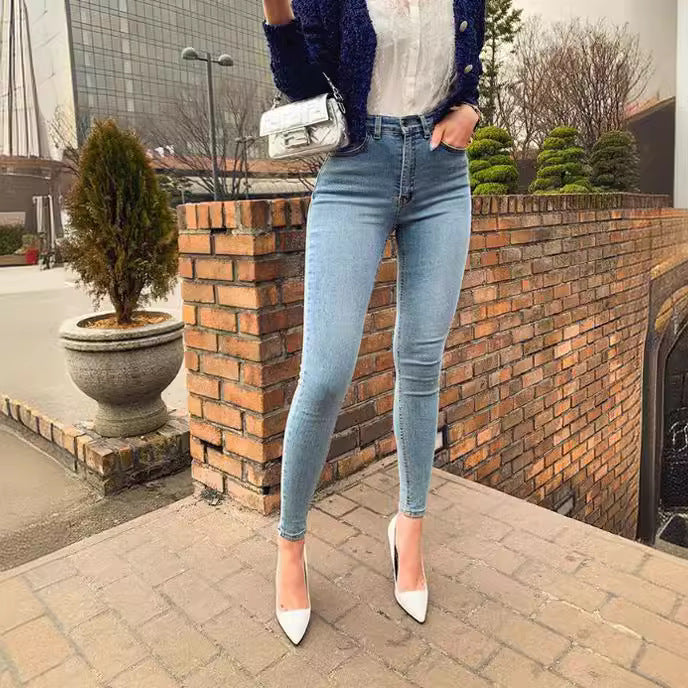 Damen nan hoch taillierte formende Skinny-Jeans aus Stretch-Denim mit Push-up-Effekt Echo Archiv