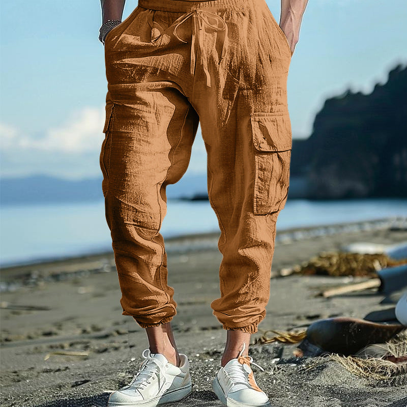 Herren Cargo-Hose mit mehreren praktischen Seitentaschen und elastischem Bund Echoarchiv