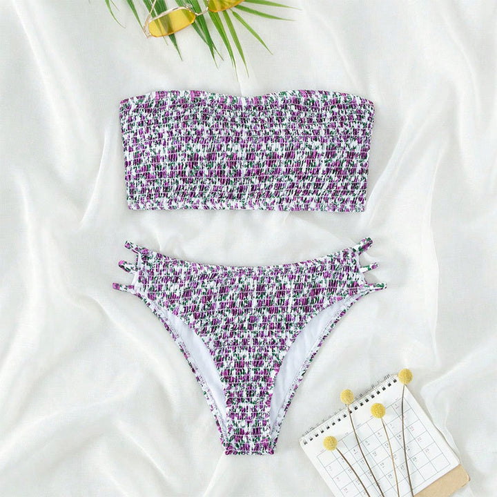 Damen Bandeau-Bikini mit raffinierten Rüschendetails und verstellbaren Trägern Echo Archiv