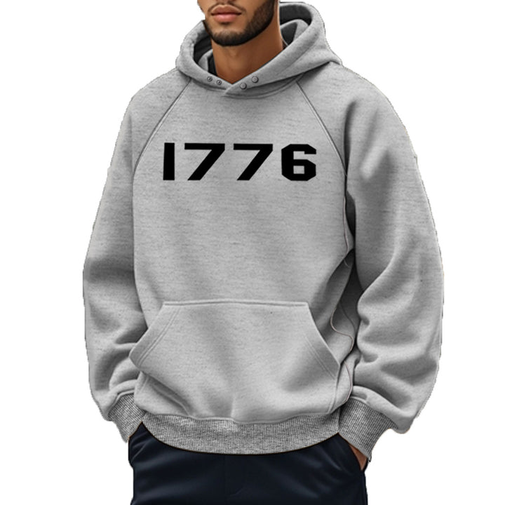 Herren Kapuzenpullover mit klassischem Rippdesign und praktischen Eingrifftaschen Echoarchiv