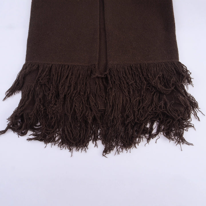 Damen Fransenponcho mit Rundhalsausschnitt und dekorativem Knopfverschluss – Célinea