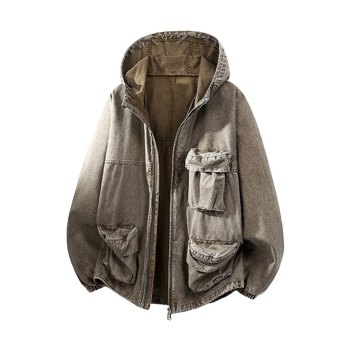 Herren Urban-Workwear Kapuzenjacke aus Canvas mit großen Stautaschen Echo Archiv