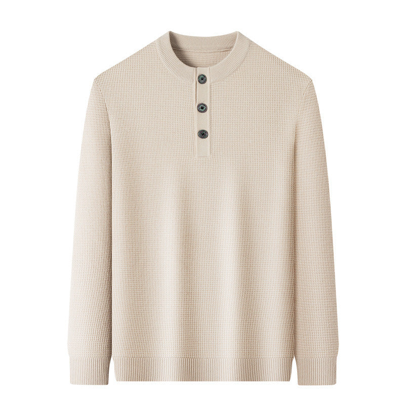 Herren warmer Strickpullover mit Knopfleiste Echoarchiv