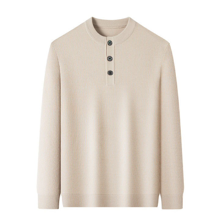Herren warmer Strickpullover mit Knopfleiste Echoarchiv