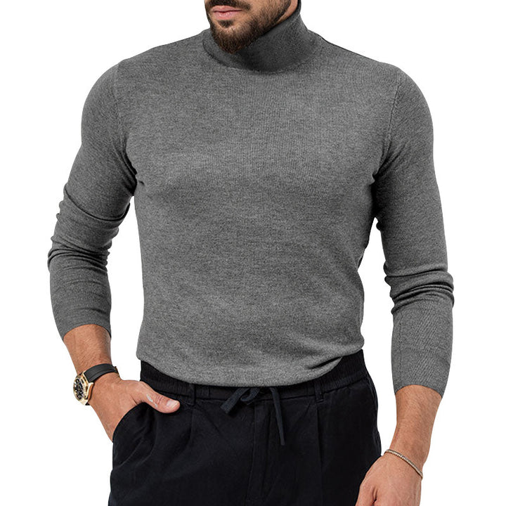 Herren eleganter Rollkragenpullover aus hochwertiger Merinowolle Echoarchiv