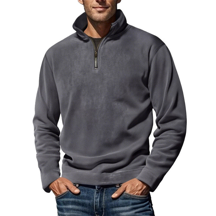 Herren Fleece-Pullover mit halbem Reißverschluss und hohem Kragen Echoarchiv