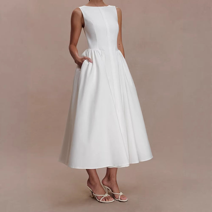 Damen Elegantes Midikleid mit femininen A-Linien-Rock Echo Archiv