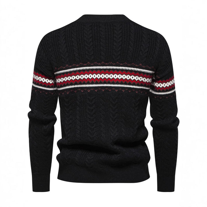 Herren Strickpullover mit innovativem Zopfmuster und stilvollen Akzenten Echoarchiv