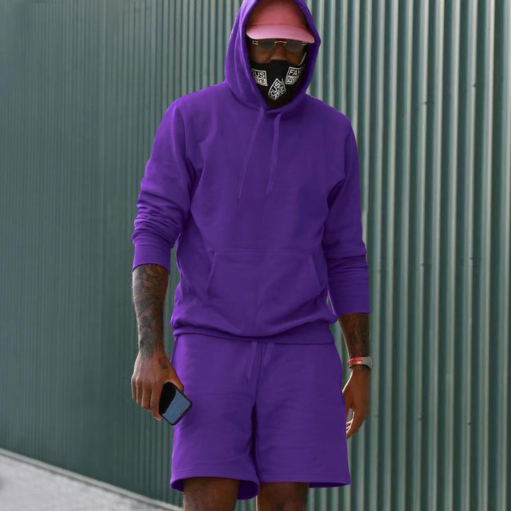Herren sportliches Hoodie und Shorts Set Echoarchiv