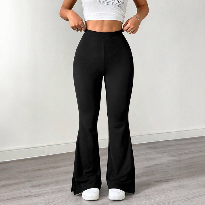 Damen elegante Flared-Hose aus flexibler Mikrofaser Echo Archiv