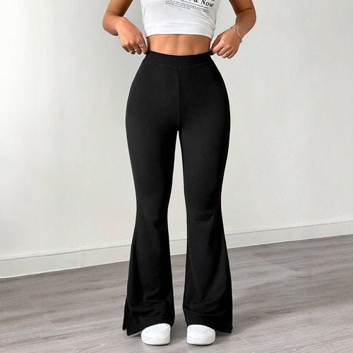 Damen elegante Flared-Hose aus flexibler Mikrofaser Echo Archiv