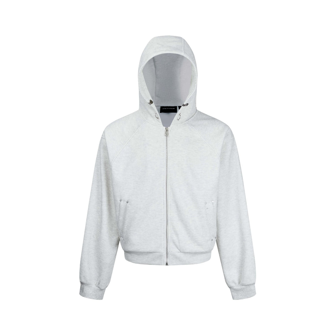 Damen Kapuzen-Sweatjacke mit Reißverschluss und Raglanärmeln Echoarchiv