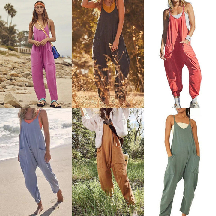 Damen Overall mit lässigem Schnitt und praktischen Taschen Echo Archiv