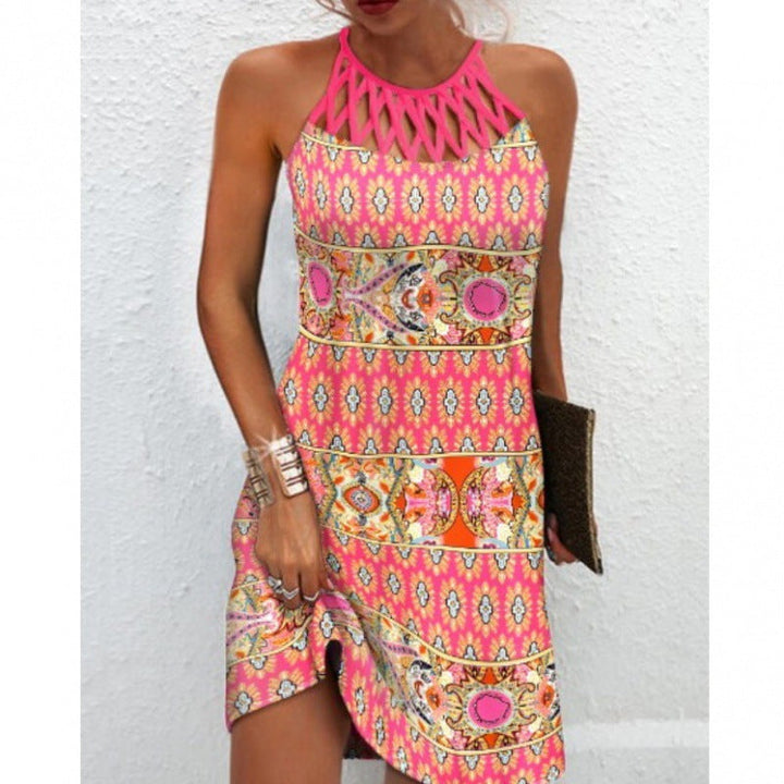 Damen Neckholder Kleid mit funkelndem Gradient-Design Echoarchiv