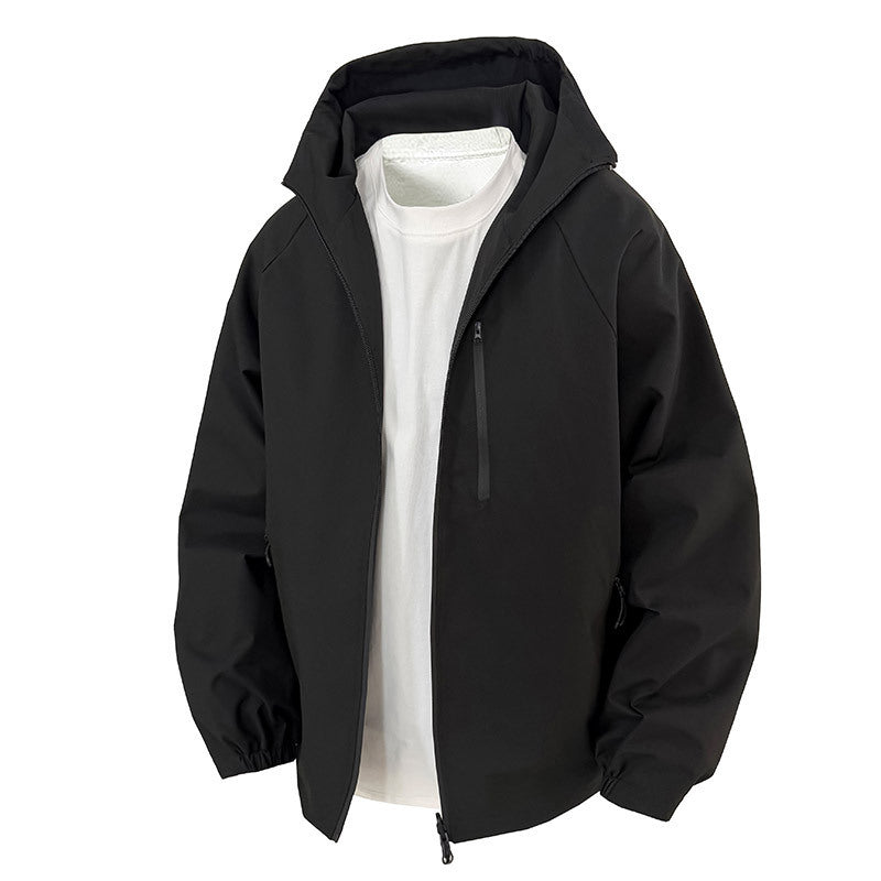 Herren Leichte Übergangsjacke mit verstellbarem Kapuzenverschluss Echo Archiv