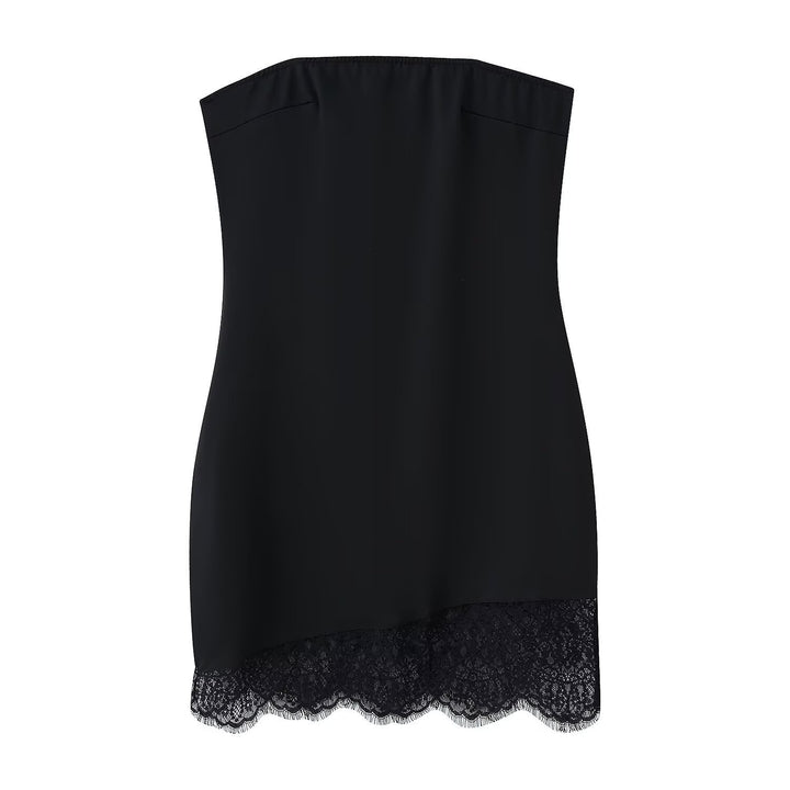 Damen Spitzen-Hängerchenkleid mit elegantem Rückenausschnitt und charmantem Saum Echo Archiv