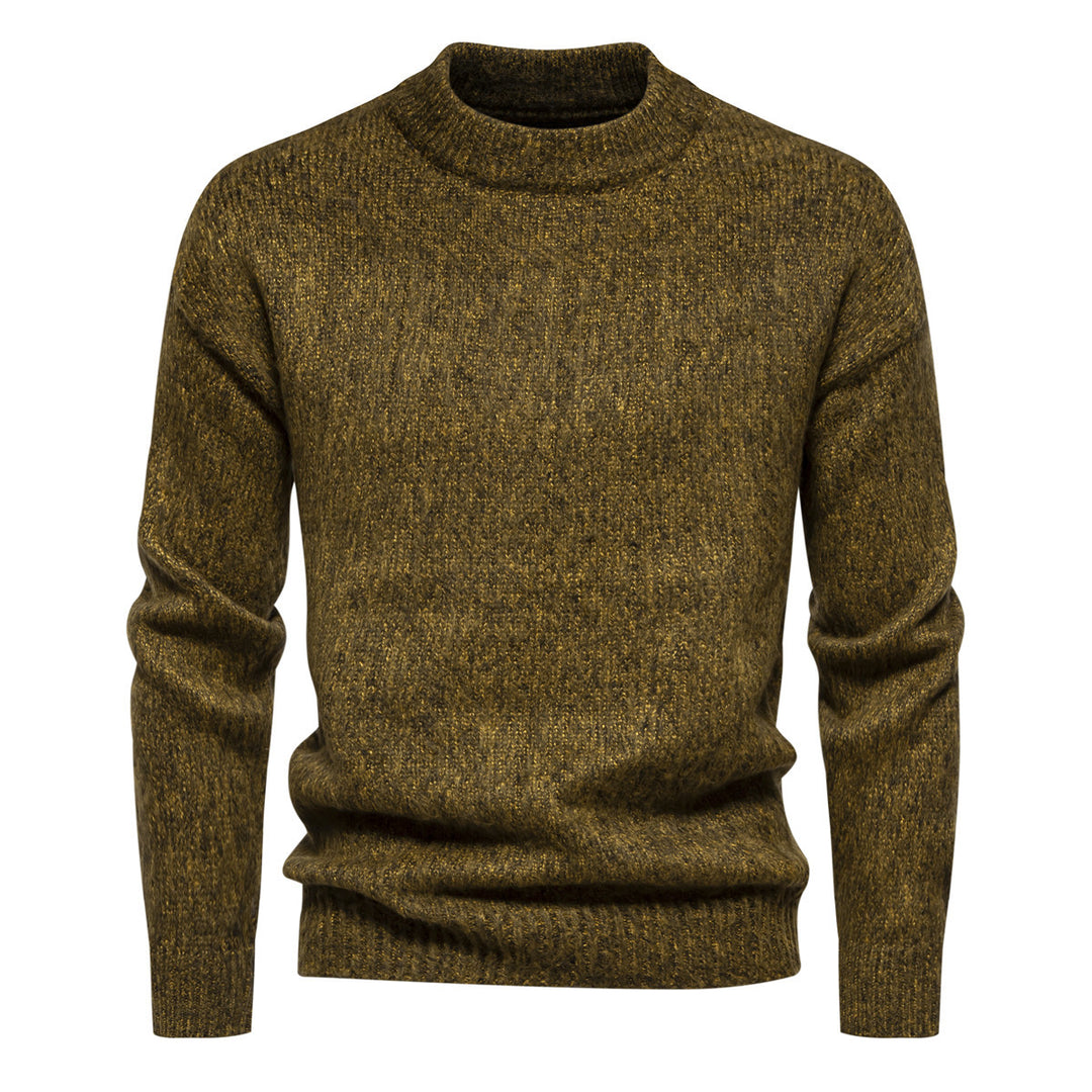 Herren Strickpullover mit hohem Kragen und strukturierter Oberfläche Echoarchiv