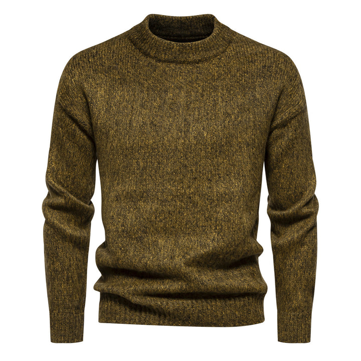 Herren Strickpullover mit hohem Kragen und strukturierter Oberfläche Echoarchiv