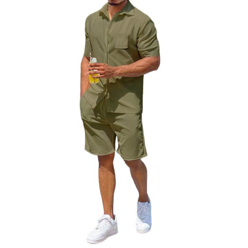 Herren lässiger Kurzoverall mit praktischen Taschen Echoarchiv