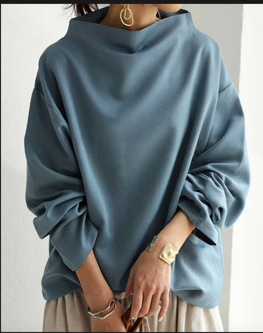 Damen oversized Pullover mit speziellem Kragen und lässigem Schnitt Echoarchiv