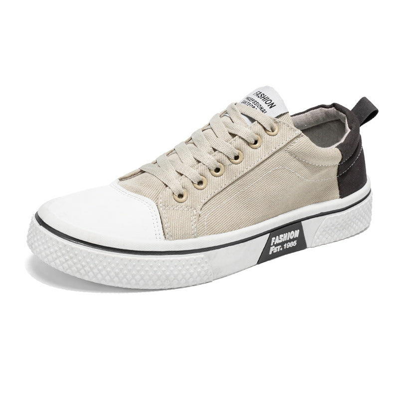 Herren Low-Top Canvas-Plateau-Sneaker mit profilierter Gummisohle und verstärkter Zehenkappe Echoarhiv – Norré