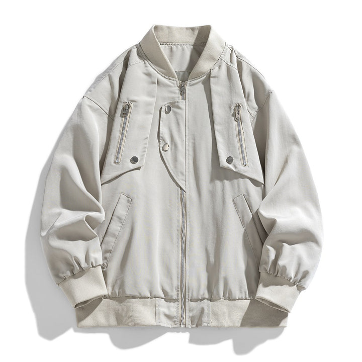 Herren urbane Bomberjacke mit kreativem Design und funktionalen Taschen Echoarchiv