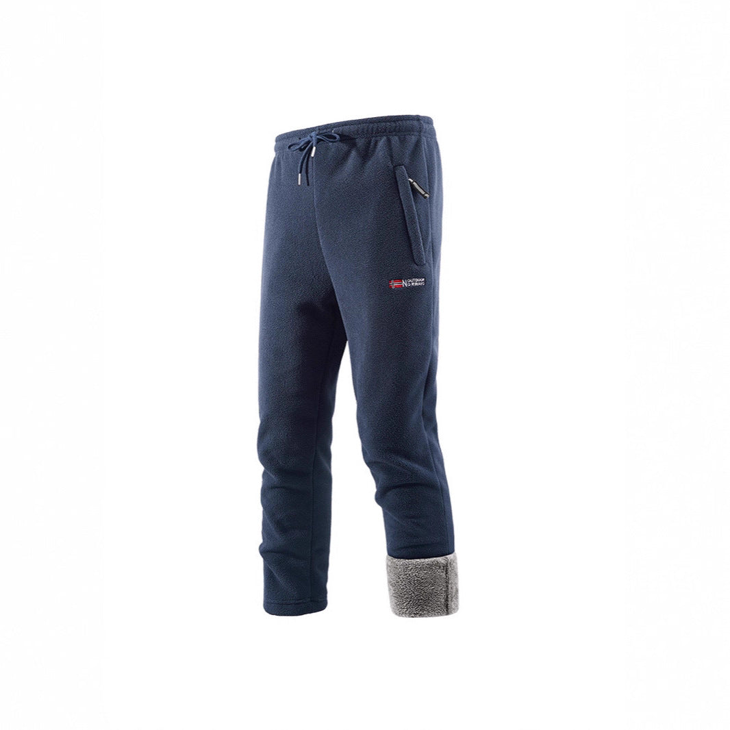 Herren Thermo‑Fleecehose mit hochfloriger Sherpa‑Innenfütterung und Reißverschlusstaschen – Sorevano