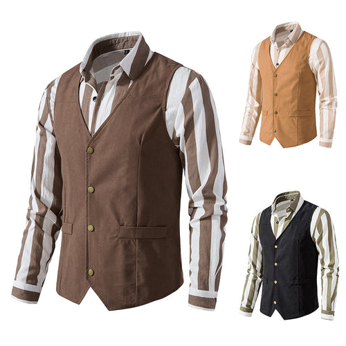 Herren Elegante Weste mit modernen Akzenten und strukturiertem Design Echoarchiv