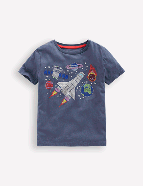 Jungen T-Shirt mit aufregendem Weltraum-Motiv Echo Archiv