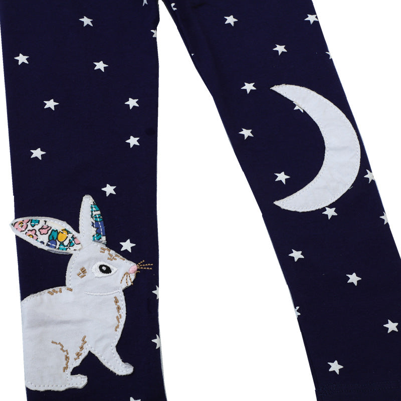 Mädchen Leggings mit verspieltem Hasen- und Sternenmotiv Echo Archiv