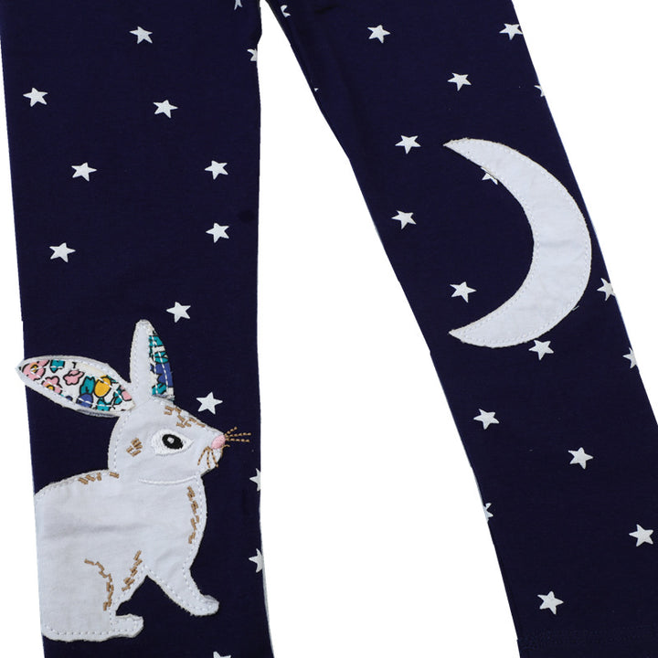 Mädchen Leggings mit verspieltem Hasen- und Sternenmotiv Echo Archiv