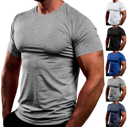 Herren Sportliches Basic T-Shirt aus atmungsaktiver Baumwolle Echoarchiv
