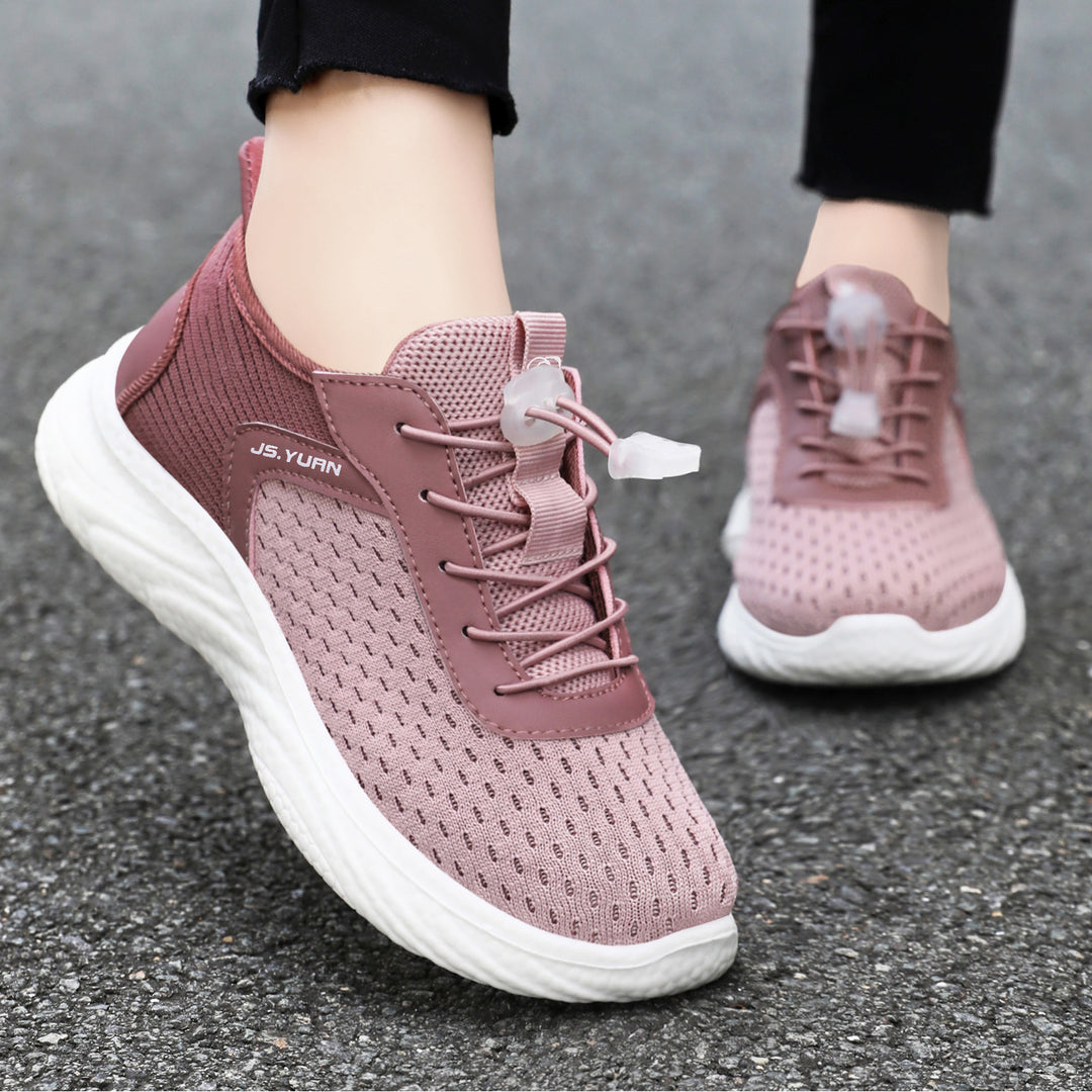 Damen nan leichter Strick-Sneaker mit elastischem Sockeneinstieg, Schnellzug-Schnürung und gedämpfter EVA-Zwischensohle Echo Archiv