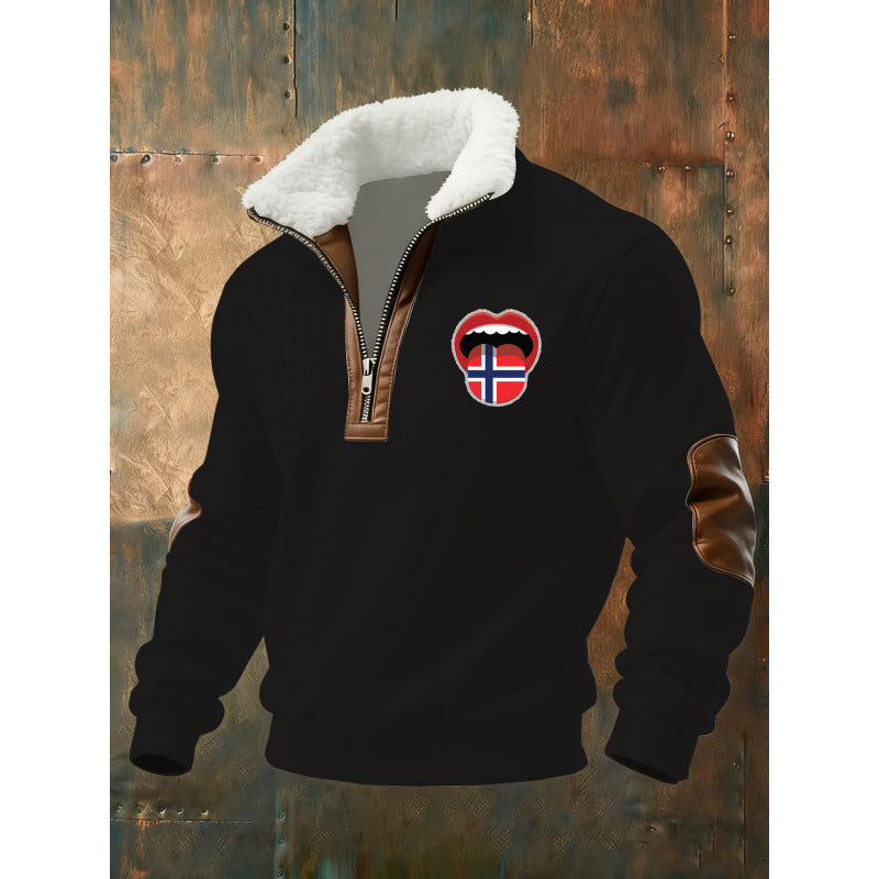 Herren Klassischer Kapuzenpullover mit Fleece-Detail Echoarchiv