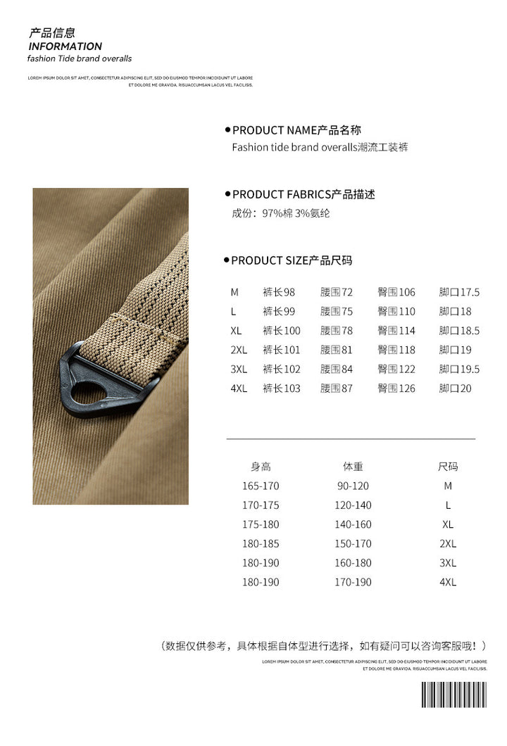 Herren Utility‑Cargo‑Hose im relaxed‑tapered Schnitt mit Elastikbund und großvolumigen Klappentaschen Echo Archiv