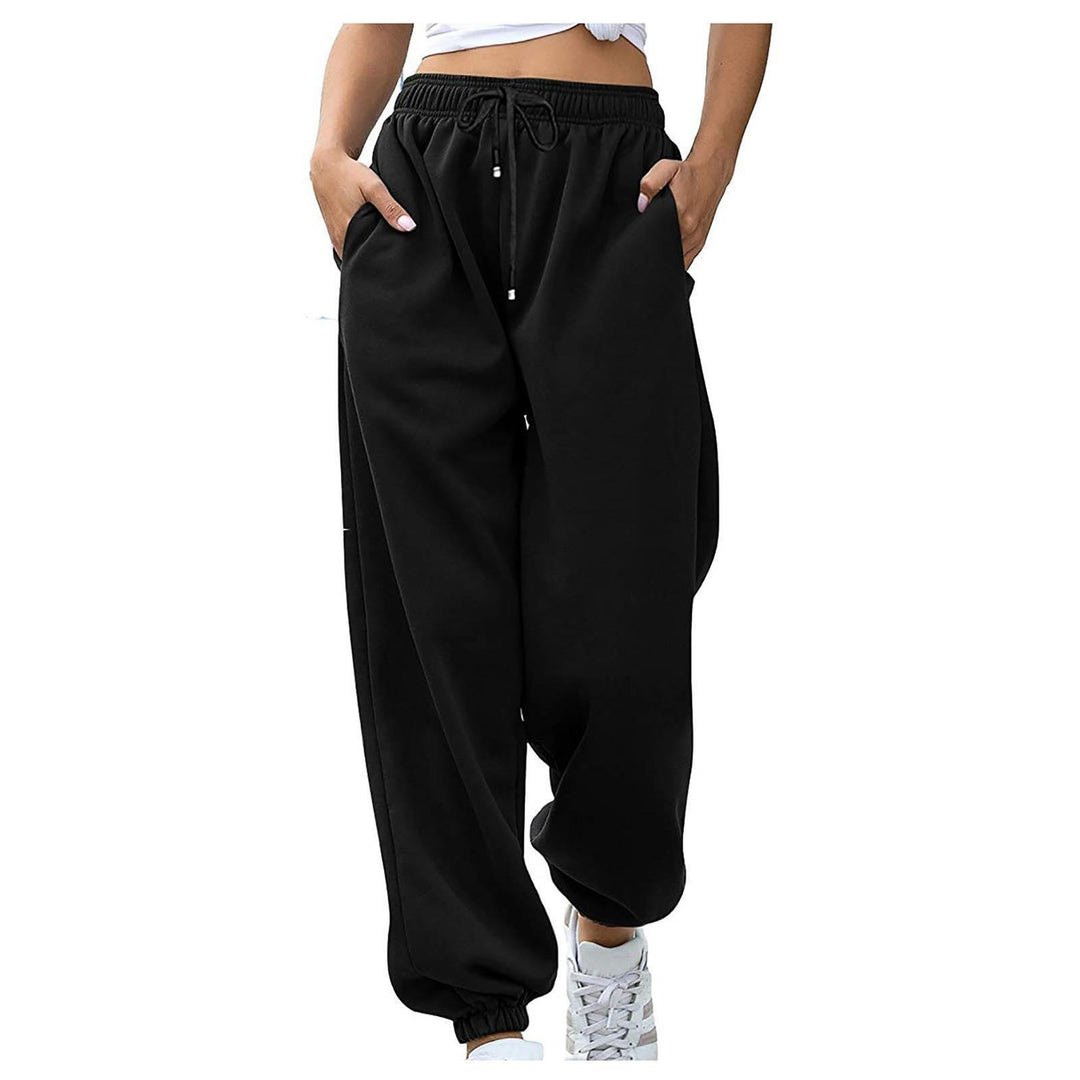 Damen lässige Jogginghose mit hohem Bund elastischen Knöchelabschlüssen und weichem Fleecefutter – Avélisse