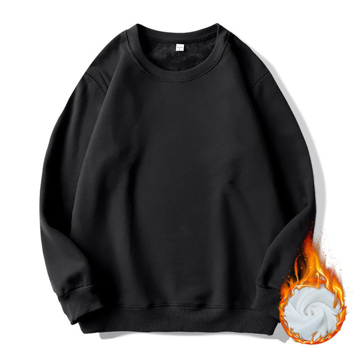 Unisex Thermo-Fleece Sweatshirt mit Rundhals und angerautem Innenfutter – Marzano