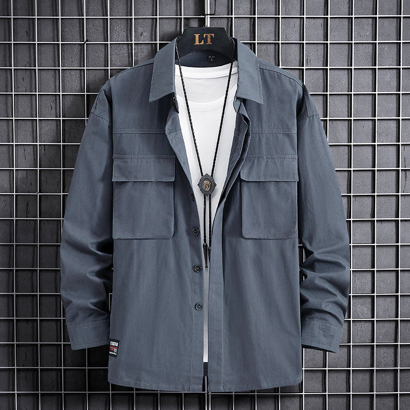 Herren Utility-Hemdjacke mit praktischen Taschen Echoarchiv
