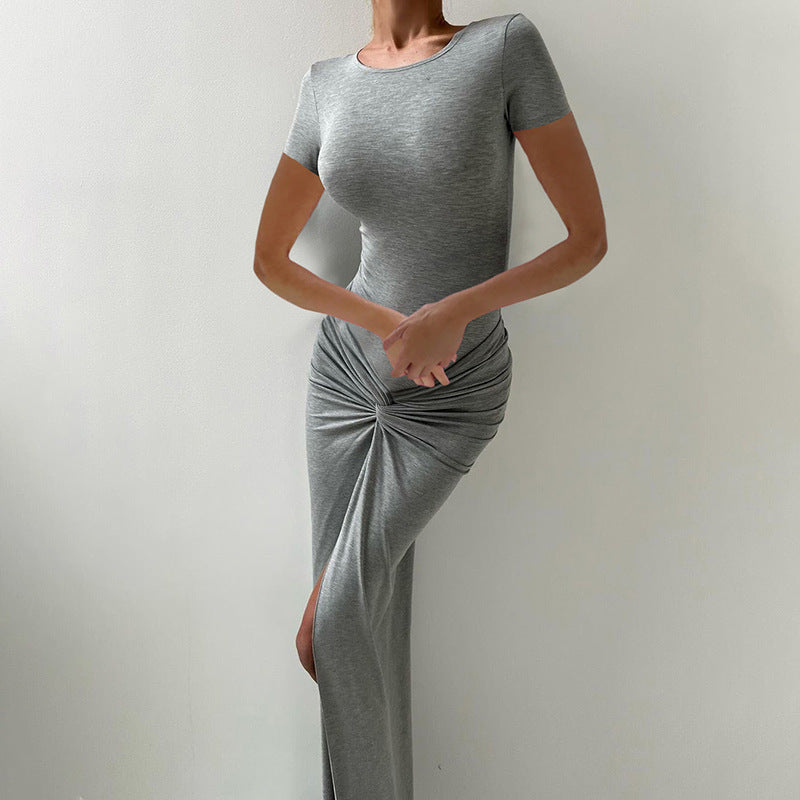 Damen Elegantes Maxi-Kleid mit schmeichelndem Knotendetail Echo Archiv
