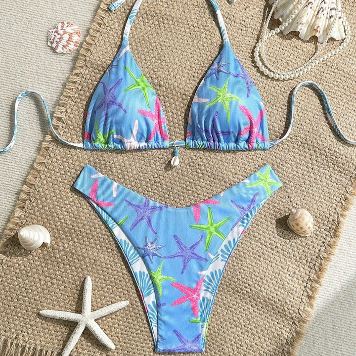 Damen Triangel-Bikini mit maritimem Sternenmuster Echo Archiv