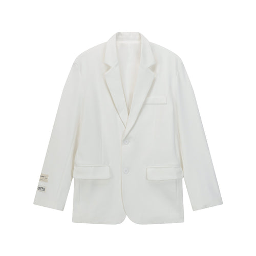 Damen Oversize Blazer mit Reverskragen, Zweiknopfleiste und Pattentaschen Echoarchiv