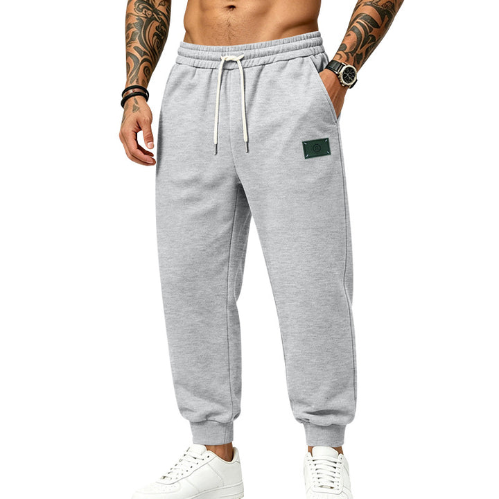 Herren Relax-Fit Jogginghose mit angerauter Innenseite, elastischem Bund und Kordelzug Echoarchiv